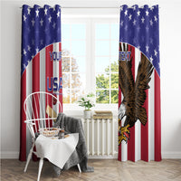 Custom USA 2024 Cricket Window Curtain Go Champions Eagles - Wonder Print Shop