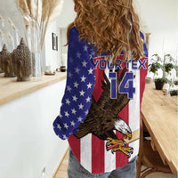Custom USA 2024 Cricket Women Casual Shirt Go Champions Eagles - Wonder Print Shop