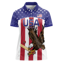 Custom USA 2024 Cricket Women Polo Shirt Go Champions Eagles - Wonder Print Shop