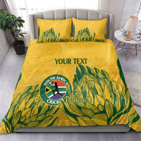 Custom South Africa Cricket Bedding Set 2024 African Pattern Go Proteas - Wonder Print Shop