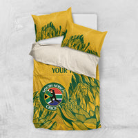 Custom South Africa Cricket Bedding Set 2024 African Pattern Go Proteas - Wonder Print Shop