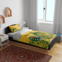 Custom South Africa Cricket Bedding Set 2024 African Pattern Go Proteas - Wonder Print Shop