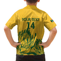 Custom South Africa Cricket Hawaiian Shirt 2024 African Pattern Go Proteas - Wonder Print Shop