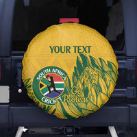 Custom South Africa Cricket Spare Tire Cover 2024 African Pattern Go Proteas - Wonder Print Shop