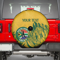Custom South Africa Cricket Spare Tire Cover 2024 African Pattern Go Proteas - Wonder Print Shop