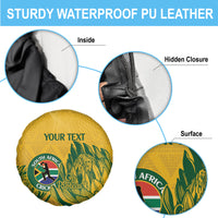 Custom South Africa Cricket Spare Tire Cover 2024 African Pattern Go Proteas - Wonder Print Shop