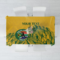 Custom South Africa Cricket Tablecloth 2024 African Pattern Go Proteas - Wonder Print Shop