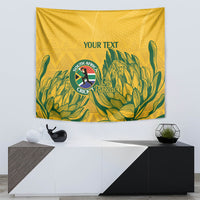 Custom South Africa Cricket Tapestry 2024 African Pattern Go Proteas - Wonder Print Shop