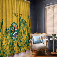Custom South Africa Cricket Window Curtain 2024 African Pattern Go Proteas - Wonder Print Shop