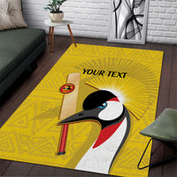 Custom Uganda Cricket Area Rug Ugandan Grey Crowned Crane - Wonder Print Shop