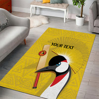 Custom Uganda Cricket Area Rug Ugandan Grey Crowned Crane - Wonder Print Shop