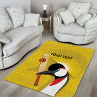 Custom Uganda Cricket Area Rug Ugandan Grey Crowned Crane - Wonder Print Shop