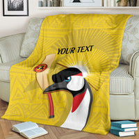 Custom Uganda Cricket Blanket Ugandan Grey Crowned Crane