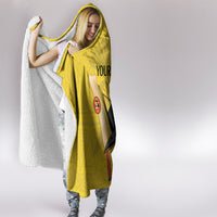 Custom Uganda Cricket Hooded Blanket Ugandan Grey Crowned Crane