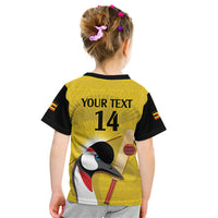 Custom Uganda Cricket Kid T Shirt Ugandan Grey Crowned Crane - Wonder Print Shop