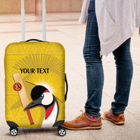 Custom Uganda Cricket Luggage Cover Ugandan Grey Crowned Crane - Wonder Print Shop