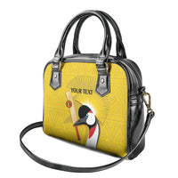 Custom Uganda Cricket Shoulder Handbag Ugandan Grey Crowned Crane