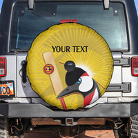 Custom Uganda Cricket Spare Tire Cover Ugandan Grey Crowned Crane - Wonder Print Shop