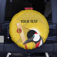 Custom Uganda Cricket Spare Tire Cover Ugandan Grey Crowned Crane - Wonder Print Shop
