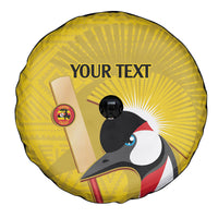 Custom Uganda Cricket Spare Tire Cover Ugandan Grey Crowned Crane - Wonder Print Shop