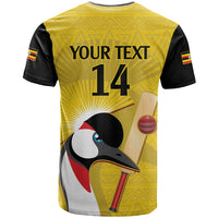 Custom Uganda Cricket T Shirt Ugandan Grey Crowned Crane - Wonder Print Shop