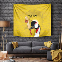 Custom Uganda Cricket Tapestry Ugandan Grey Crowned Crane - Wonder Print Shop