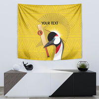 Custom Uganda Cricket Tapestry Ugandan Grey Crowned Crane - Wonder Print Shop