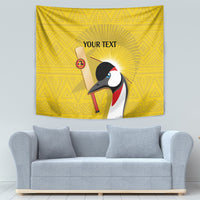 Custom Uganda Cricket Tapestry Ugandan Grey Crowned Crane - Wonder Print Shop