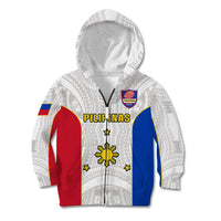 Personalised Philippines Rugby Kid Hoodie Pacific Pilipinas Go Tamaraws - Wonder Print Shop