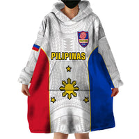 Personalised Philippines Rugby Wearable Blanket Hoodie Pacific Pilipinas Go Tamaraws - Wonder Print Shop