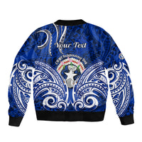 Personalised Independence Day CNMI Bomber Jacket Northern Mariana Islands Tribal Tattoo Pattern - Wonder Print Shop