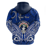 Personalised Independence Day CNMI Hoodie Northern Mariana Islands Tribal Tattoo Pattern - Wonder Print Shop