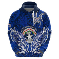 Personalised Independence Day CNMI Hoodie Northern Mariana Islands Tribal Tattoo Pattern - Wonder Print Shop