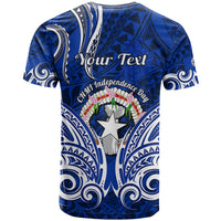 Personalised Independence Day CNMI T Shirt Northern Mariana Islands Tribal Tattoo Pattern - Wonder Print Shop