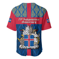 17 June Iceland National Day Baseball Jersey Icelandic Folk Pattern - Wonder Print Shop