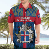 17 June Iceland National Day Hawaiian Shirt Icelandic Folk Pattern - Wonder Print Shop