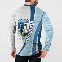 Liberia Monrovia Capital Button Sweatshirt African Pattern Curves Style