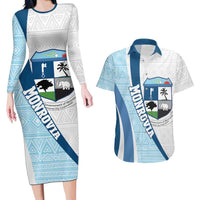 Liberia Monrovia Capital Couples Matching Long Sleeve Bodycon Dress and Hawaiian Shirt African Pattern Curves Style