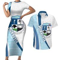 Liberia Monrovia Capital Couples Matching Short Sleeve Bodycon Dress and Hawaiian Shirt African Pattern Curves Style