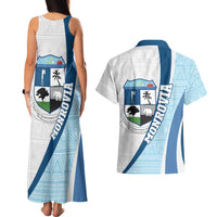 Liberia Monrovia Capital Couples Matching Tank Maxi Dress and Hawaiian Shirt African Pattern Curves Style