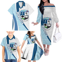 Liberia Monrovia Capital Family Matching Off The Shoulder Long Sleeve Dress and Hawaiian Shirt African Pattern Curves Style