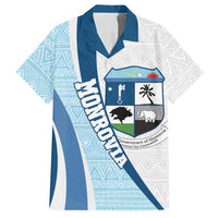 Liberia Monrovia Capital Family Matching Off Shoulder Short Dress and Hawaiian Shirt African Pattern Curves Style