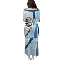 Liberia Monrovia Capital Family Matching Puletasi and Hawaiian Shirt African Pattern Curves Style