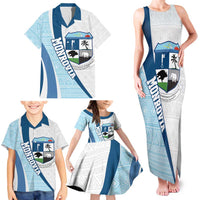 Liberia Monrovia Capital Family Matching Tank Maxi Dress and Hawaiian Shirt African Pattern Curves Style