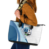 Liberia Monrovia Capital Leather Tote Bag African Pattern Curves Style