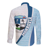 Liberia Monrovia Capital Long Sleeve Button Shirt African Pattern Curves Style