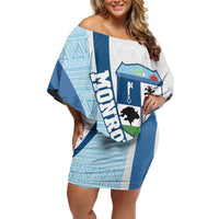 Liberia Monrovia Capital Off Shoulder Short Dress African Pattern Curves Style