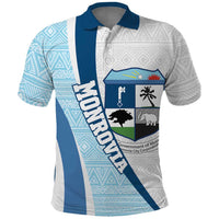 Liberia Monrovia Capital Polo Shirt African Pattern Curves Style