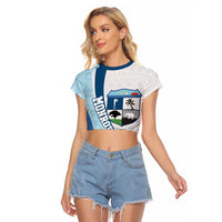 Liberia Monrovia Capital Raglan Cropped T Shirt African Pattern Curves Style