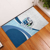 Liberia Monrovia Capital Rubber Doormat African Pattern Curves Style